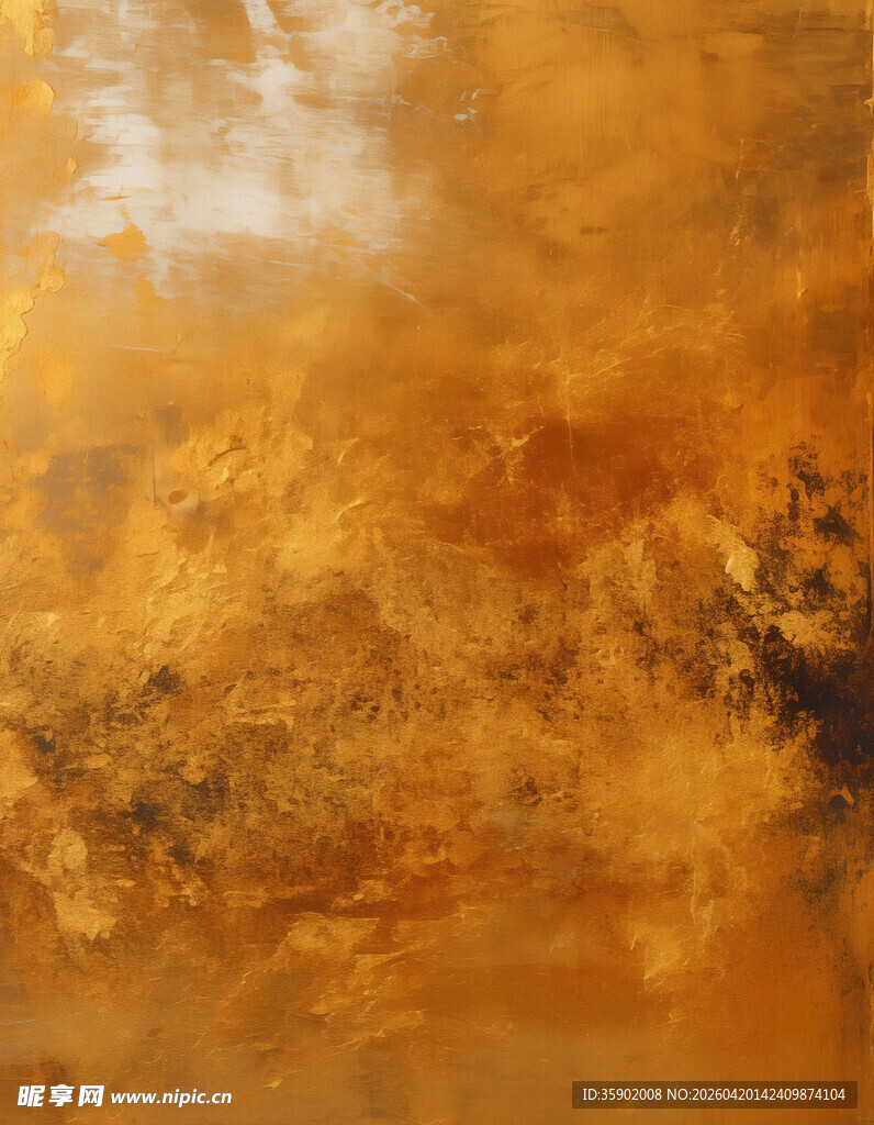 抽象金色纹理艺术画作