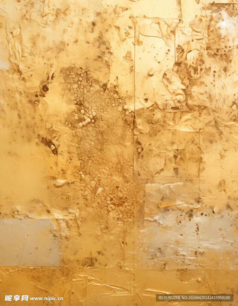 斑驳金黄墙面纹理