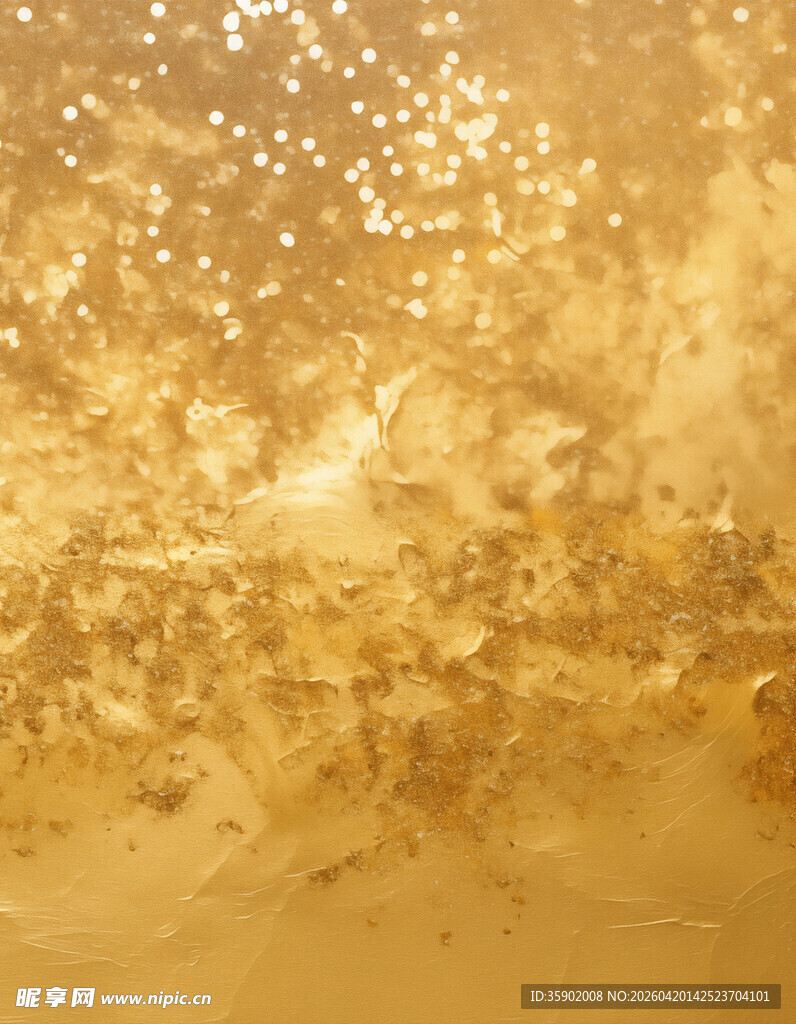 金色梦幻粒子背景图