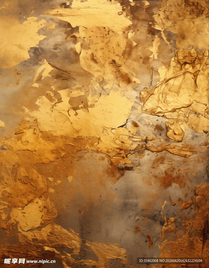 抽象金色纹理艺术画面