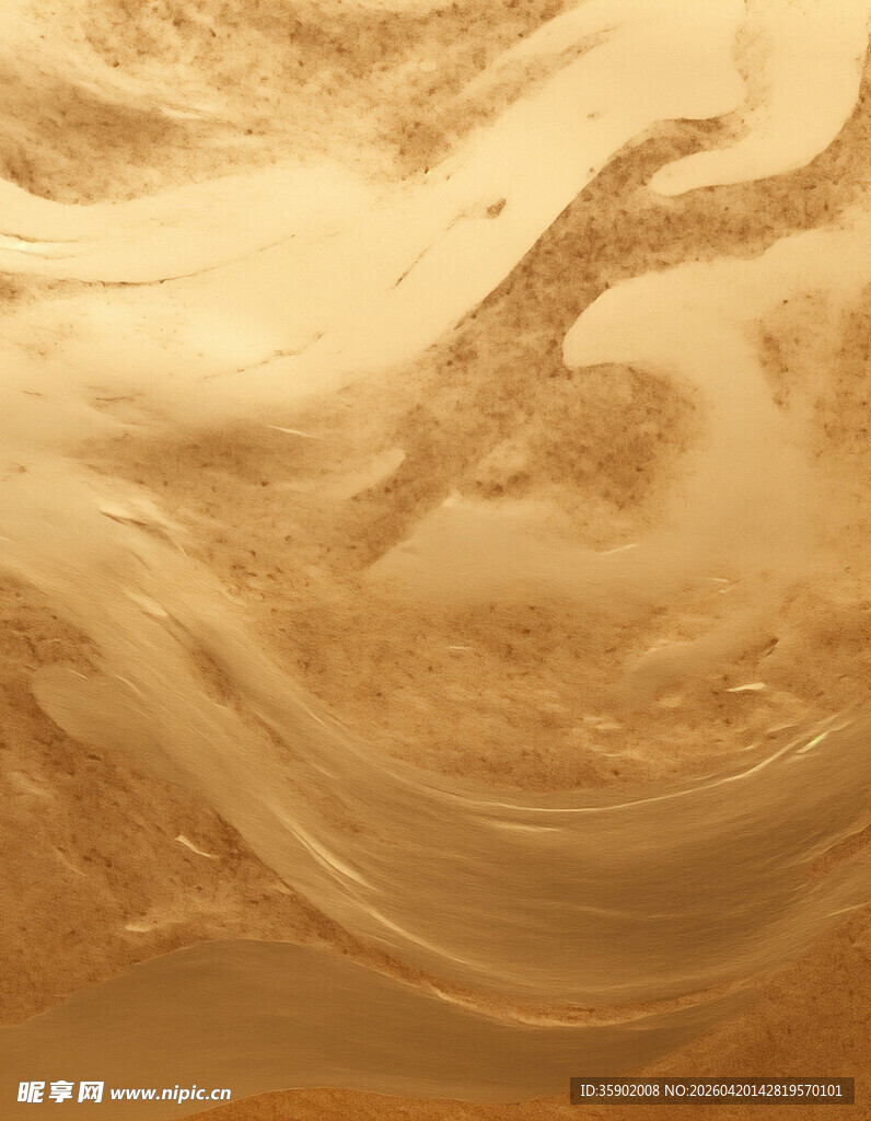 金色流体纹理背景图