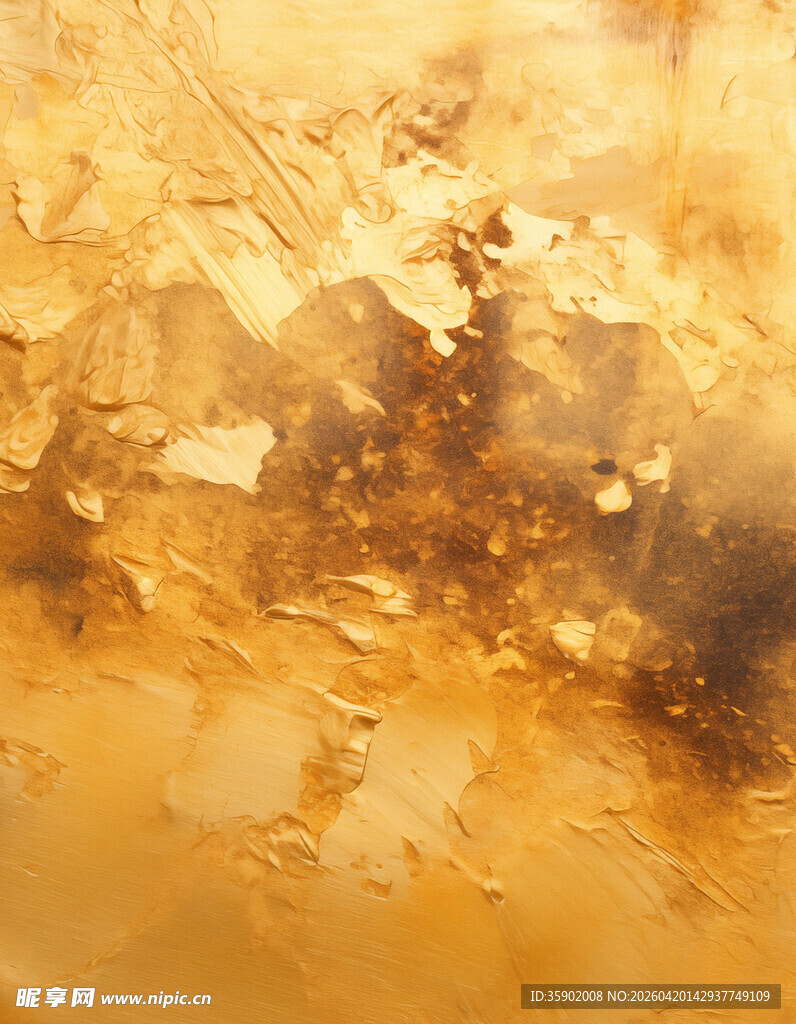 金色抽象纹理微观艺术画面