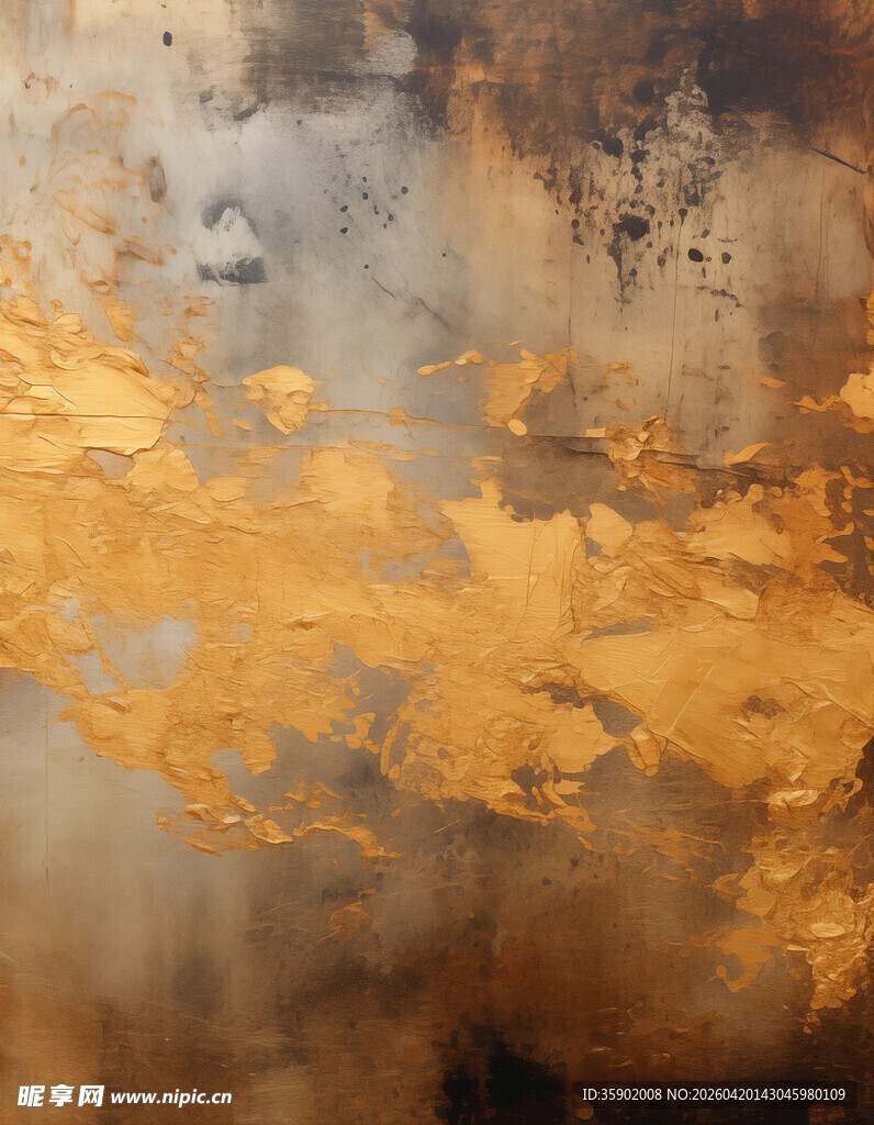抽象金色艺术纹理画面