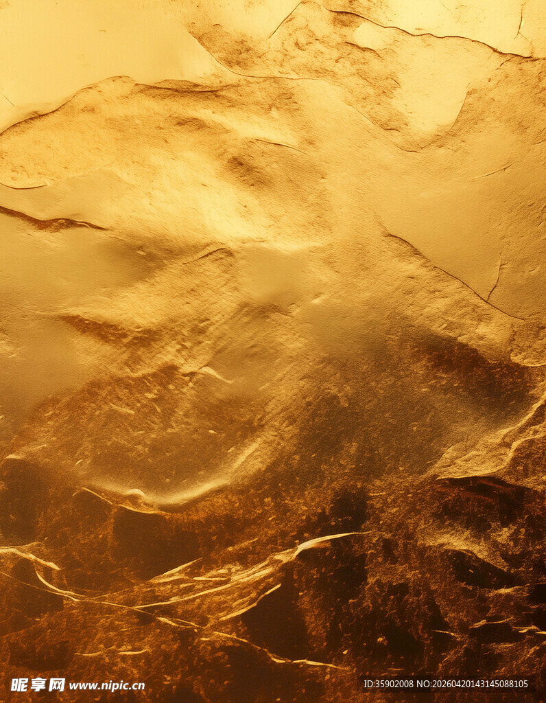 金色纹理抽象艺术画面