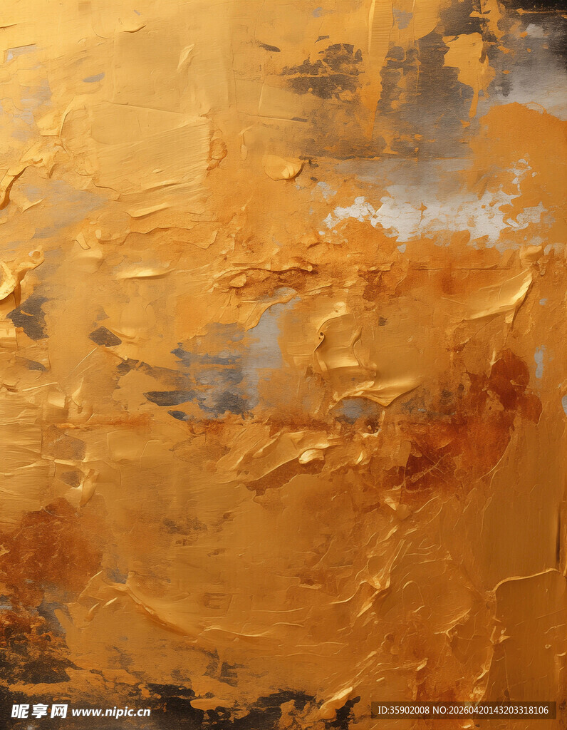 抽象黄色油画纹理
