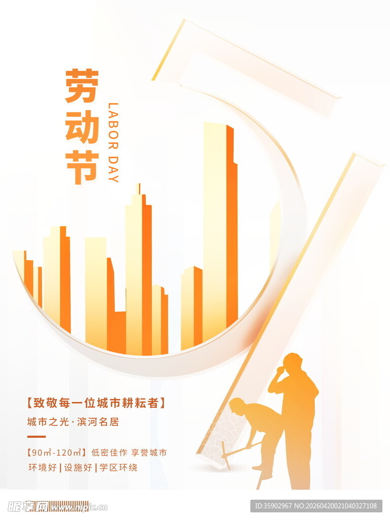 劳动节城市劳动者剪影