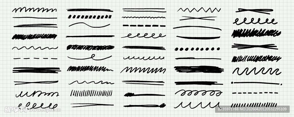 手绘线条素材