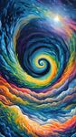 梦幻色彩漩涡抽象艺术图