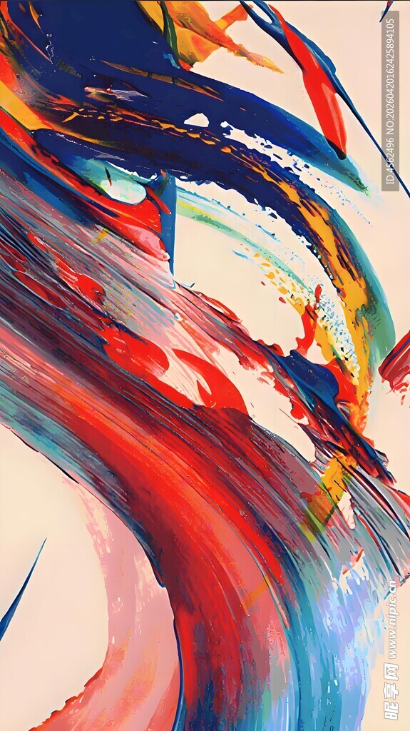 抽象色彩流动艺术画作