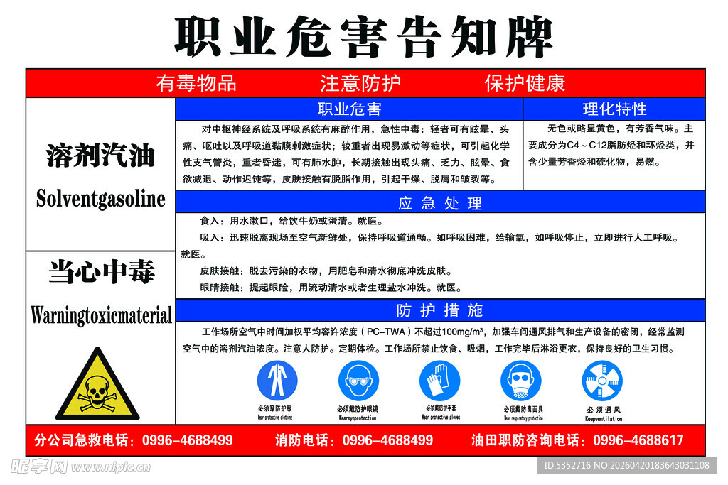 职业危害告知牌