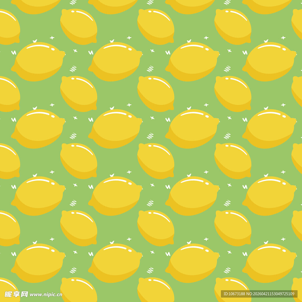 柠檬图案背景 