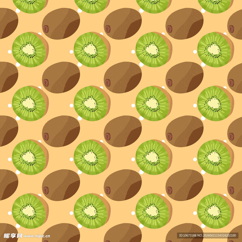 猕猴桃切片图案背景