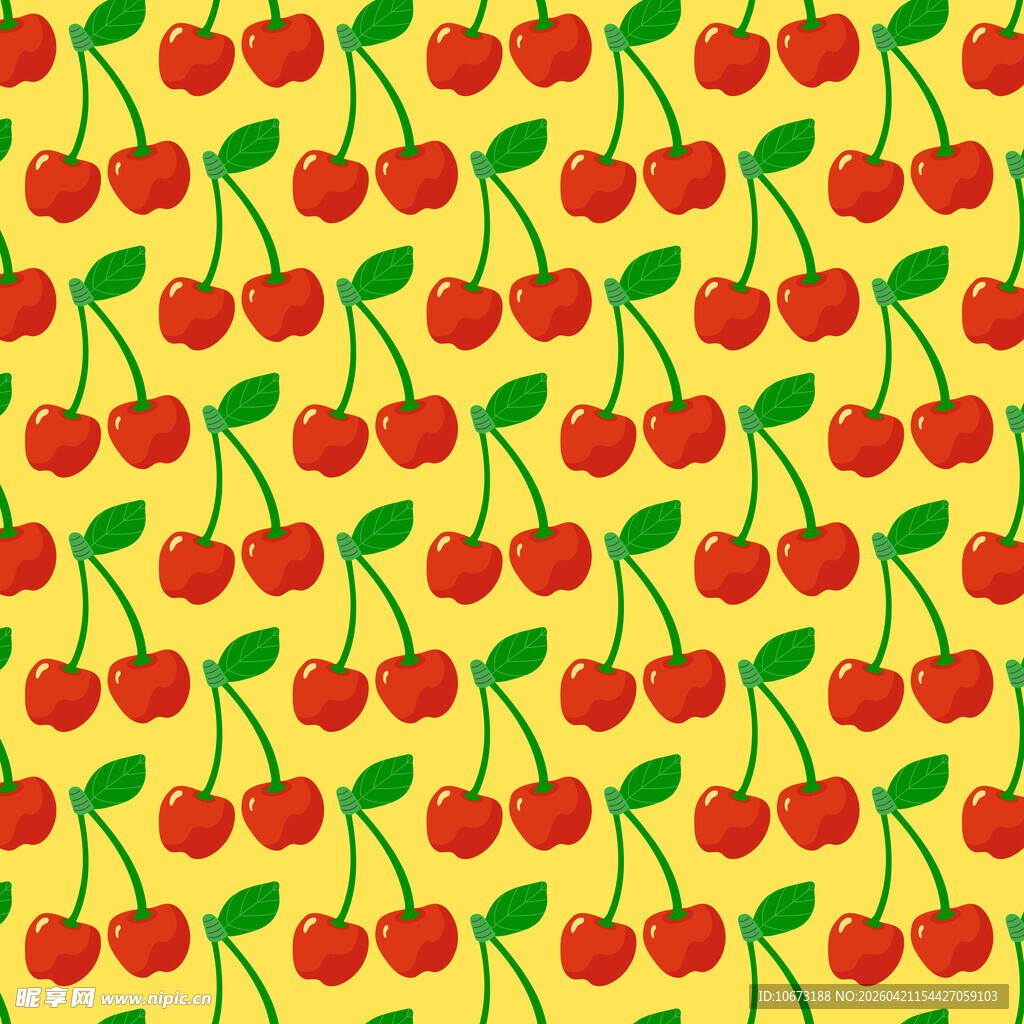 樱桃图案背景图