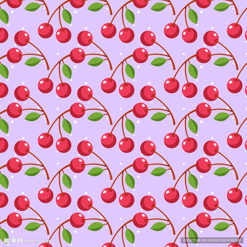 紫色背景樱桃图案纹理