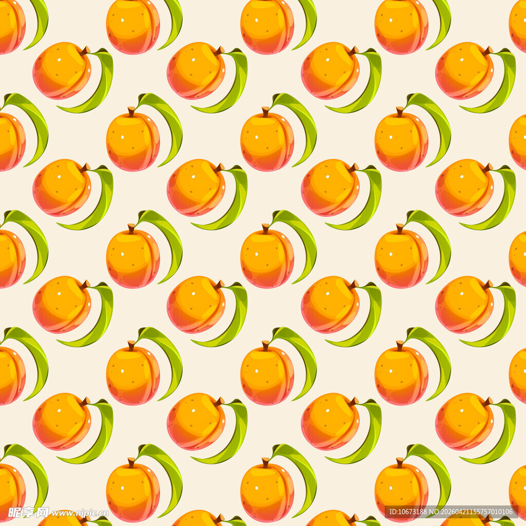 桃子图案无缝背景