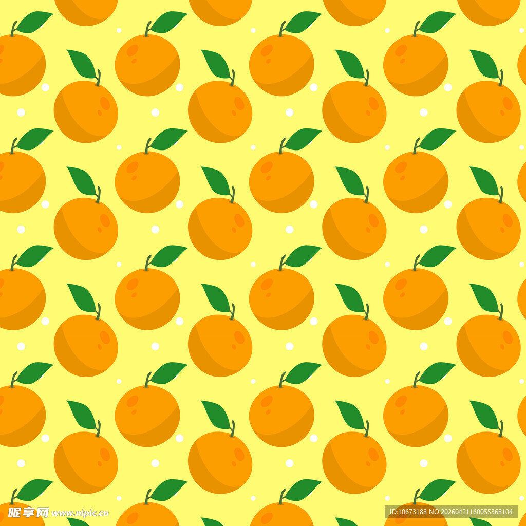 橙色水果图案背景