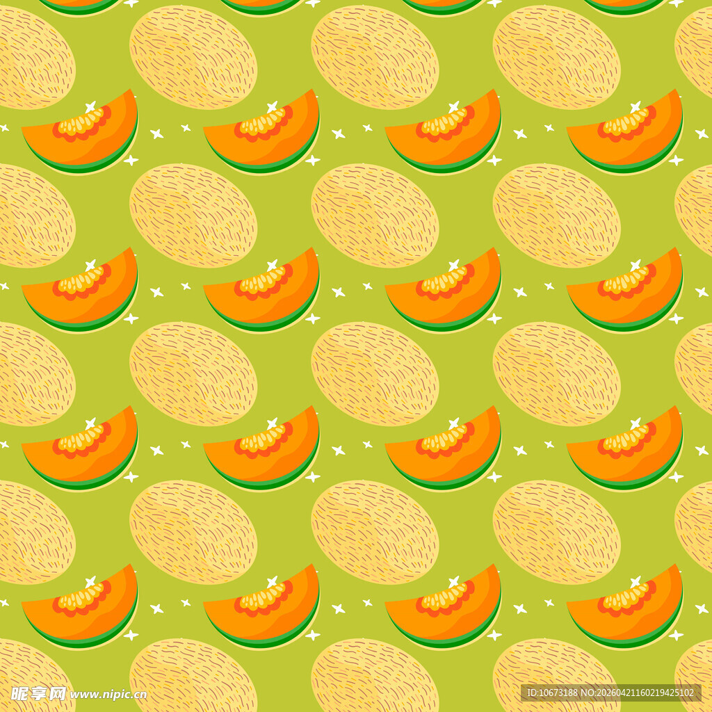 甜瓜图案背景图