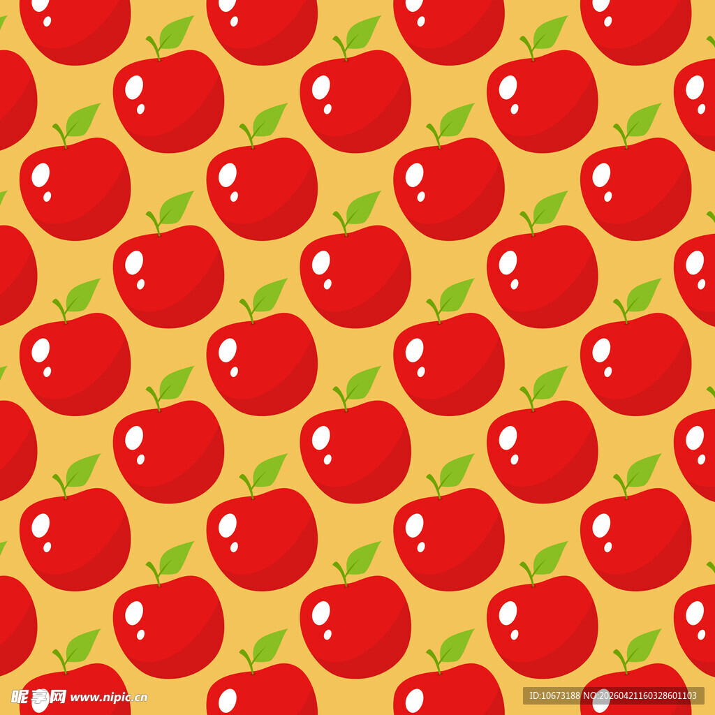 红色苹果图案背景纹理
