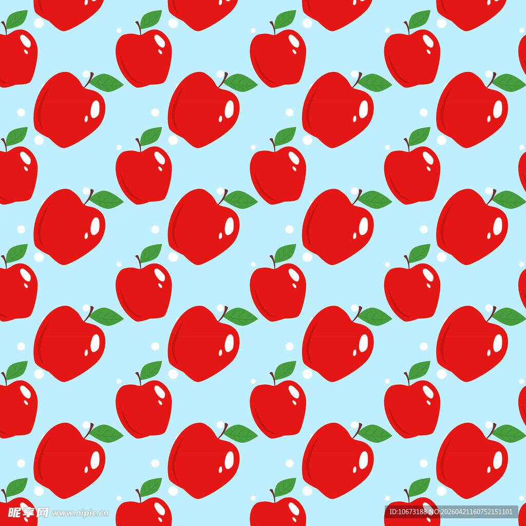 红色苹果图案背景纹理