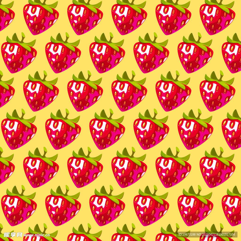 草莓图案背景 