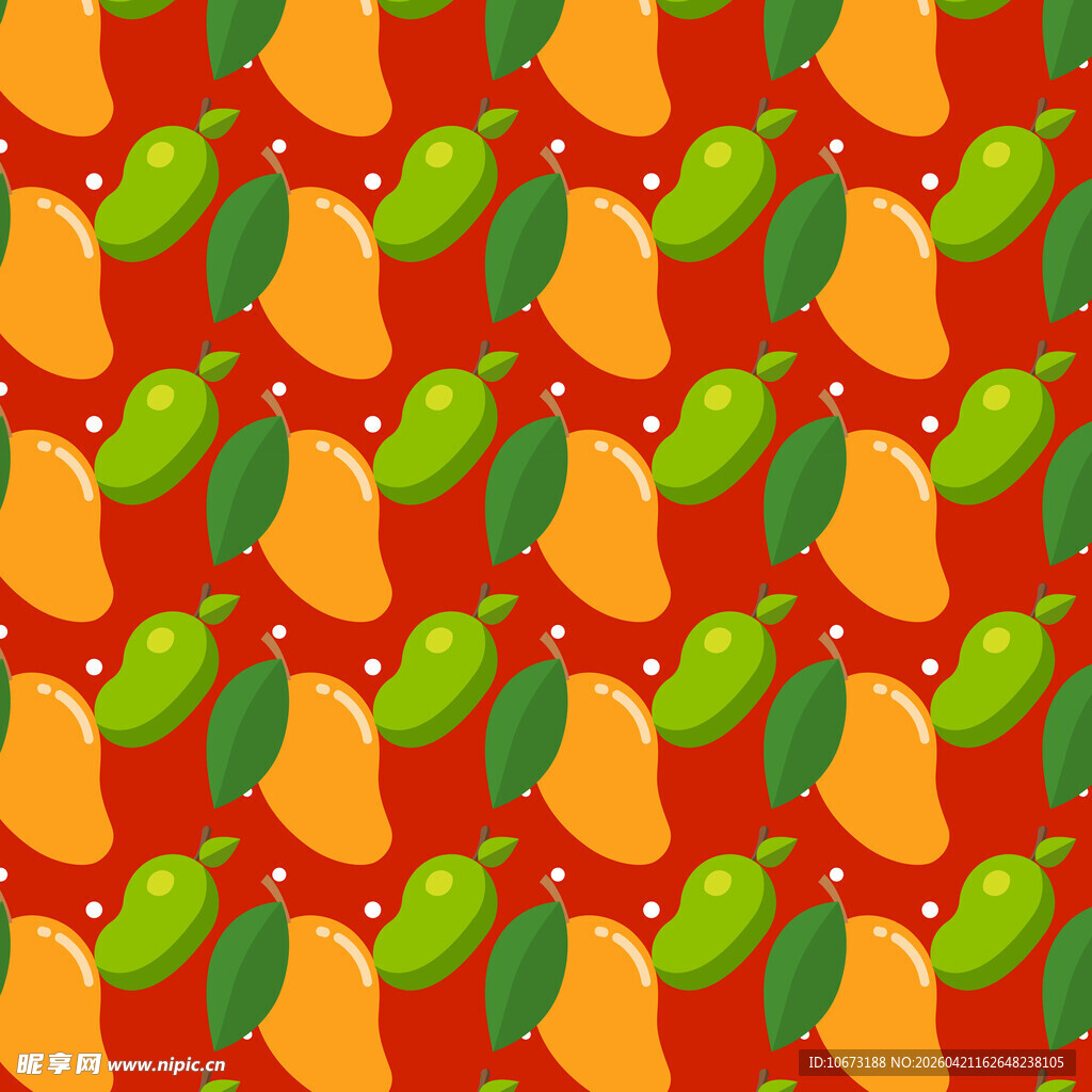 芒果图案背景纹理设计