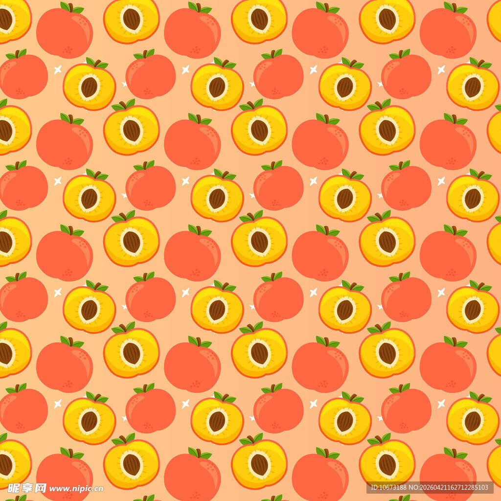 桃子无缝图案背景