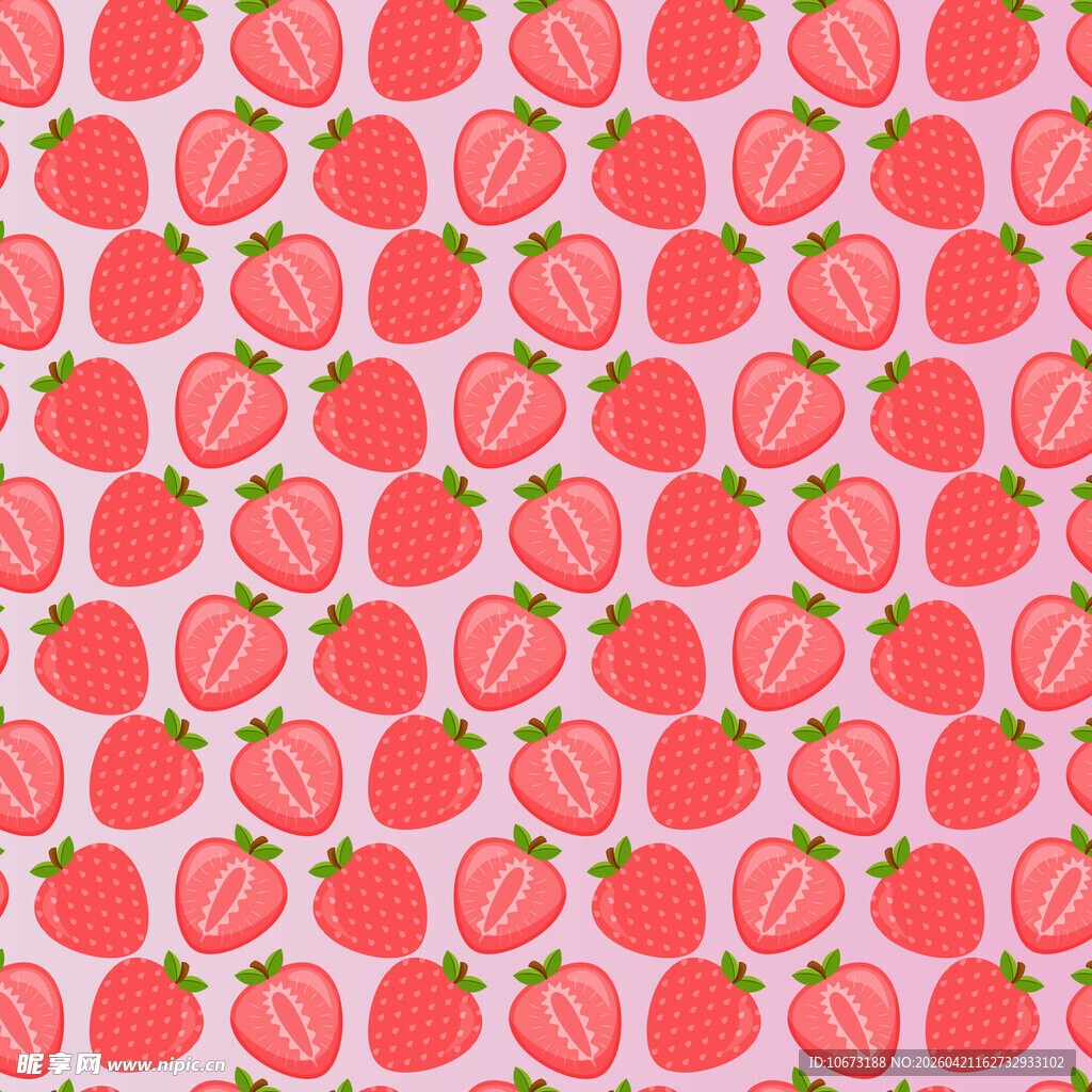 草莓图案背景 