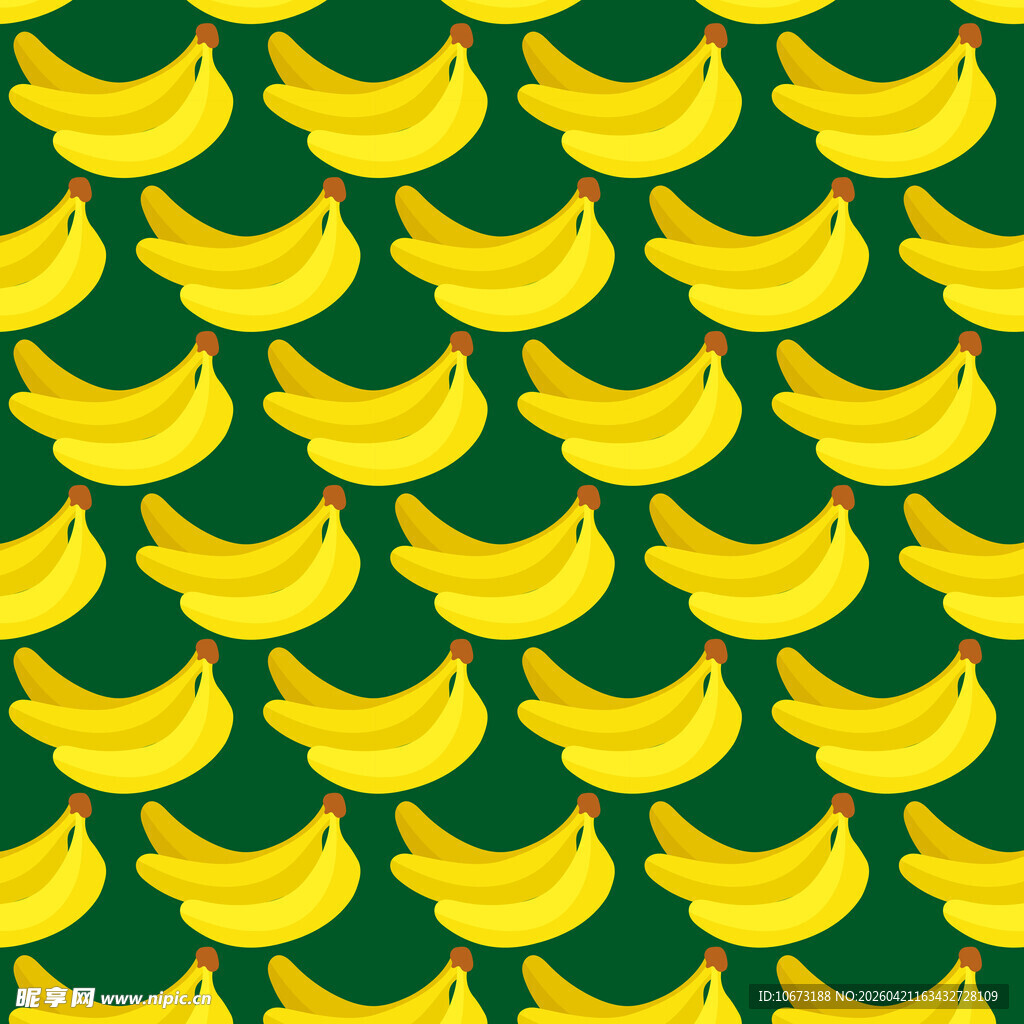 绿色背景上的香蕉图案