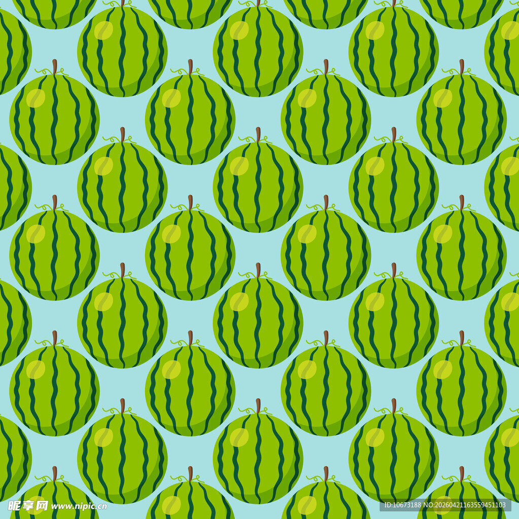 绿色西瓜图案背景纹理
