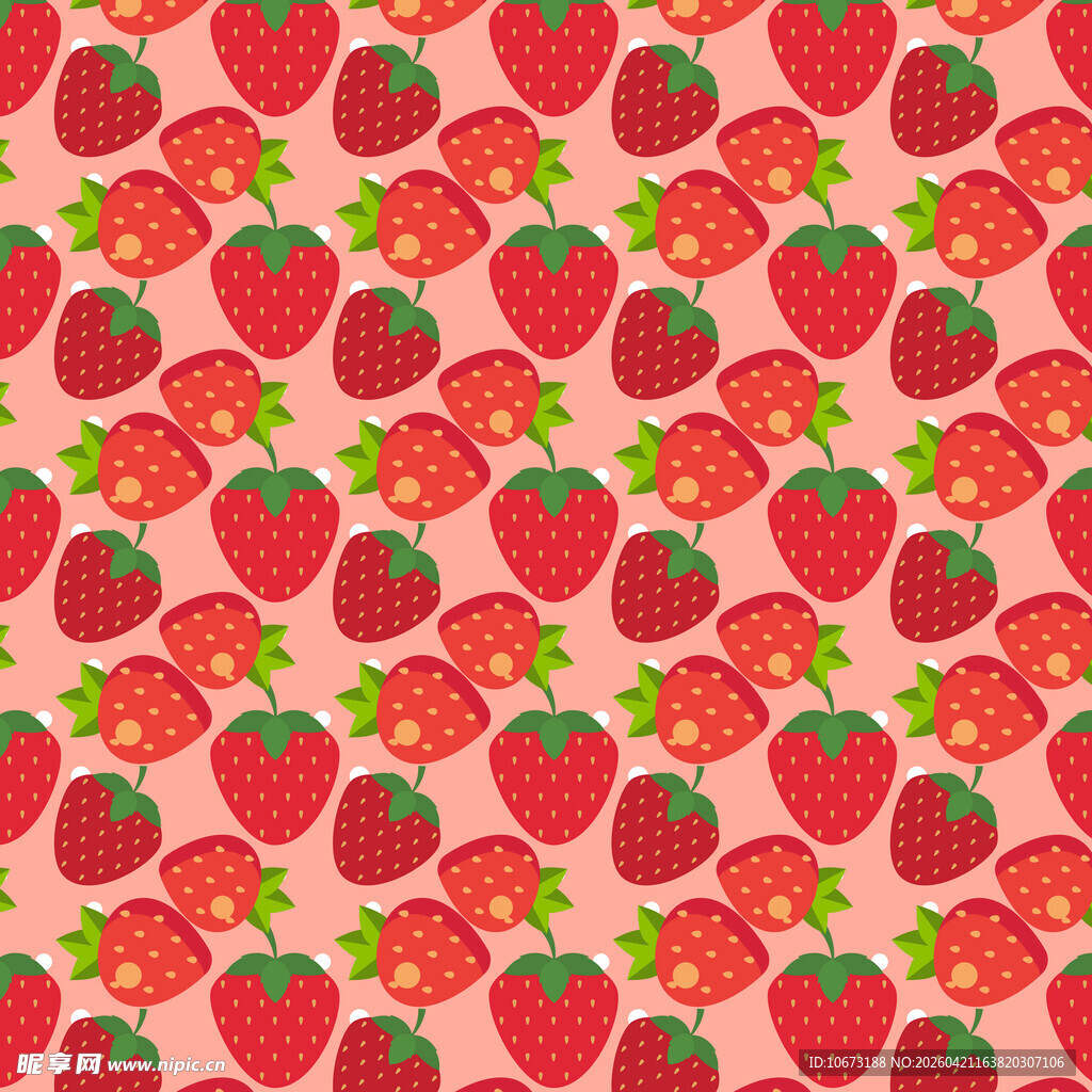 草莓图案背景 