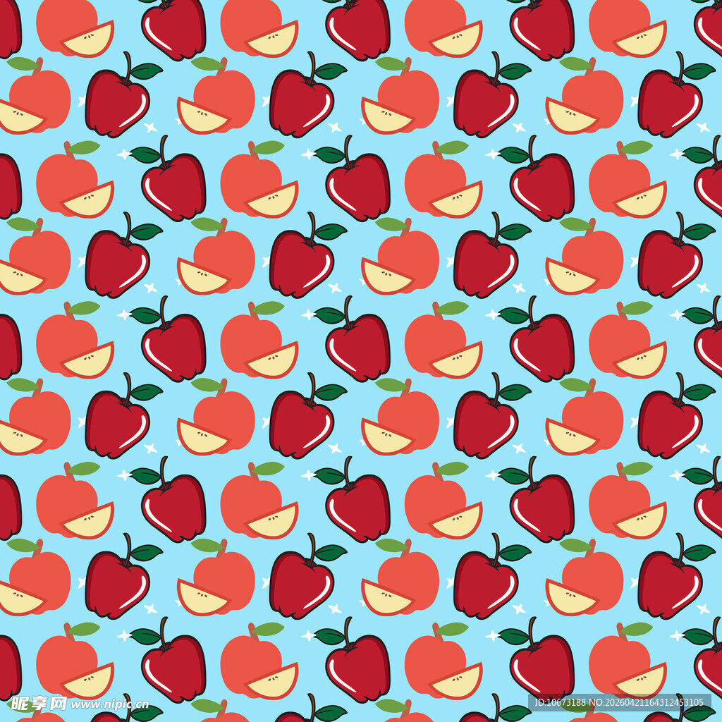 苹果图案背景