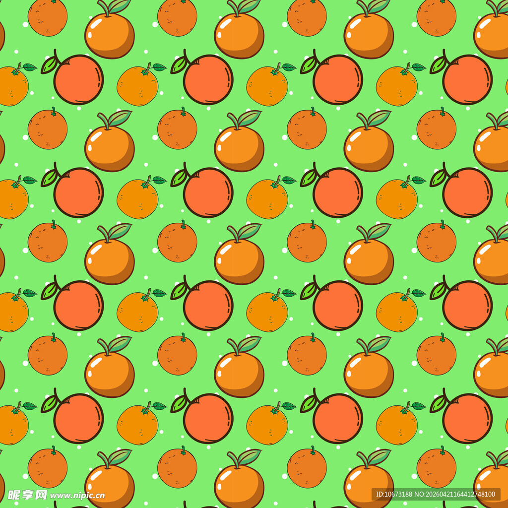 橙子图案背景