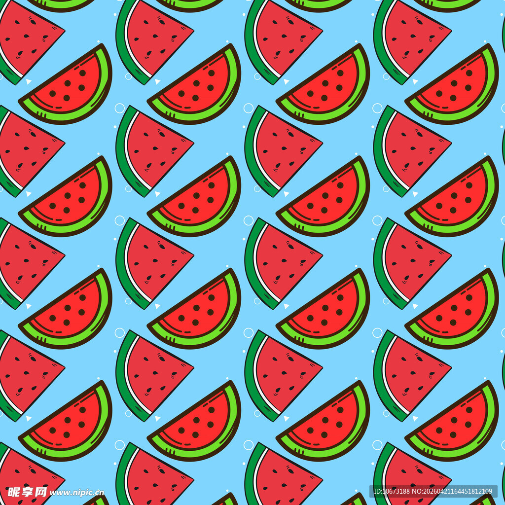 西瓜切片图案背景