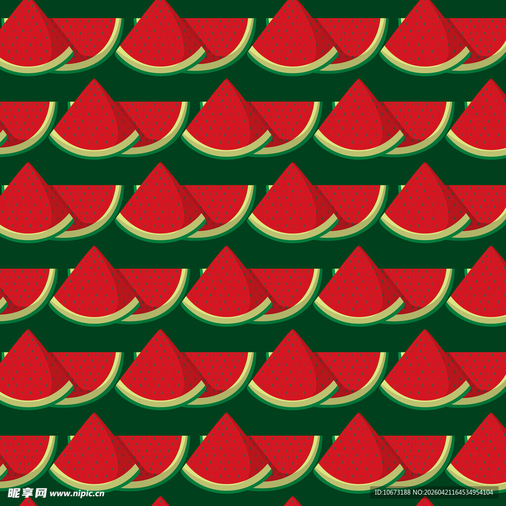 西瓜切片图案背景纹理