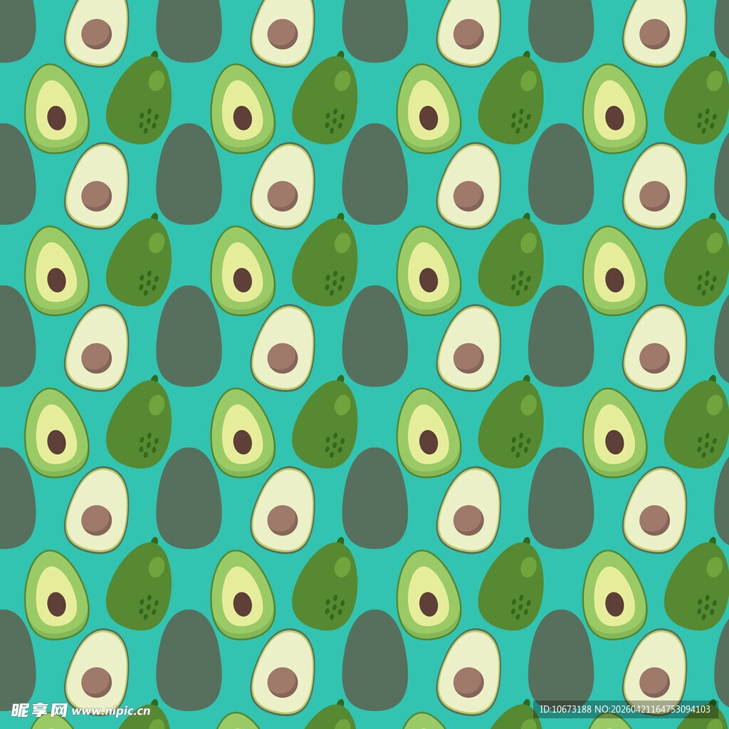 清新牛油果图案背景