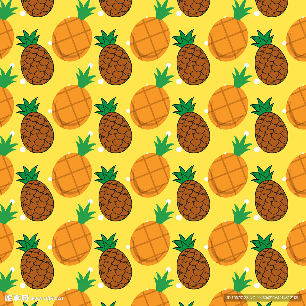 菠萝图案背景图