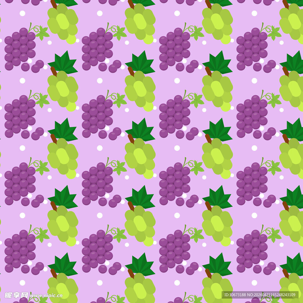菠萝葡萄图案的多彩背景