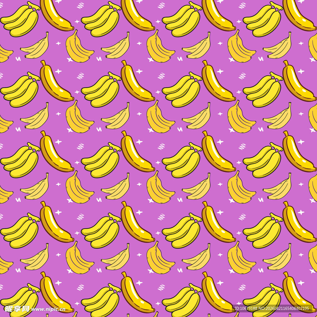 紫色背景香蕉图案底纹