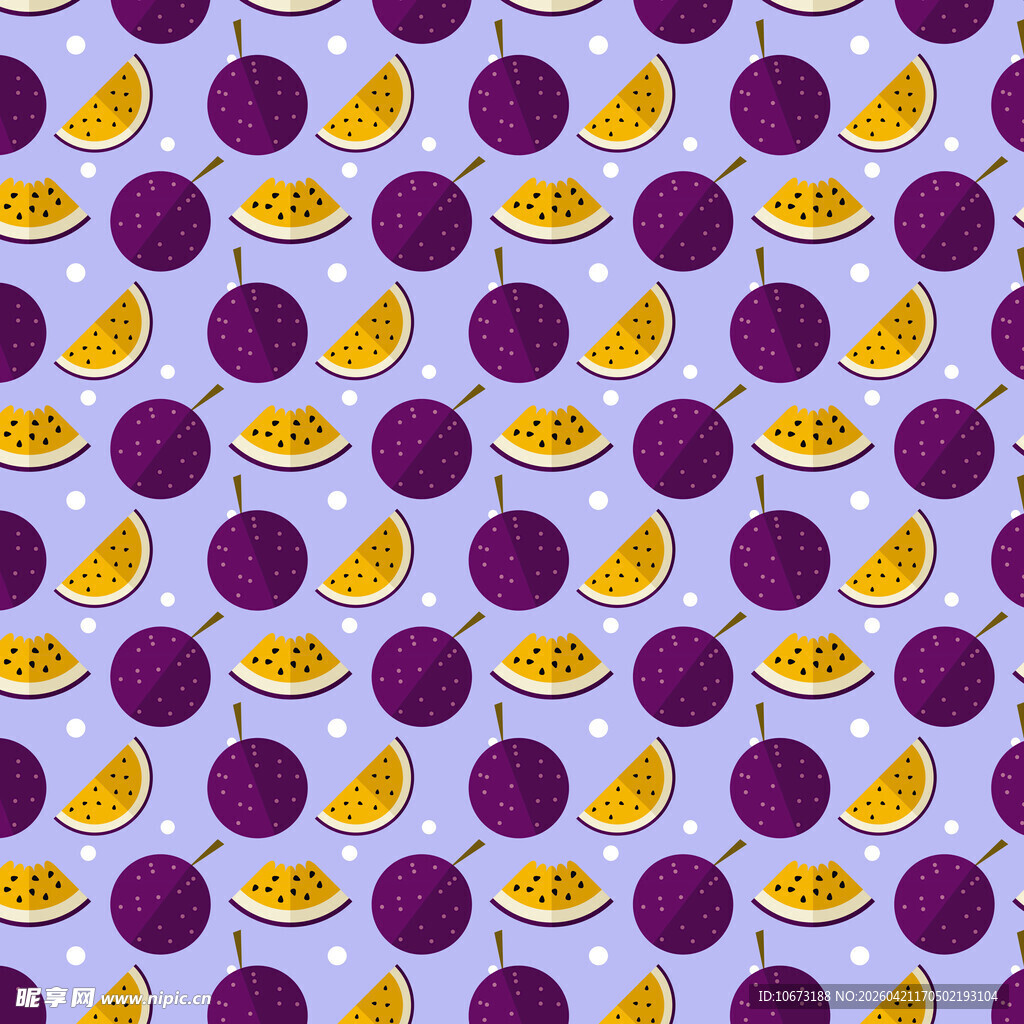 百香果无缝图案