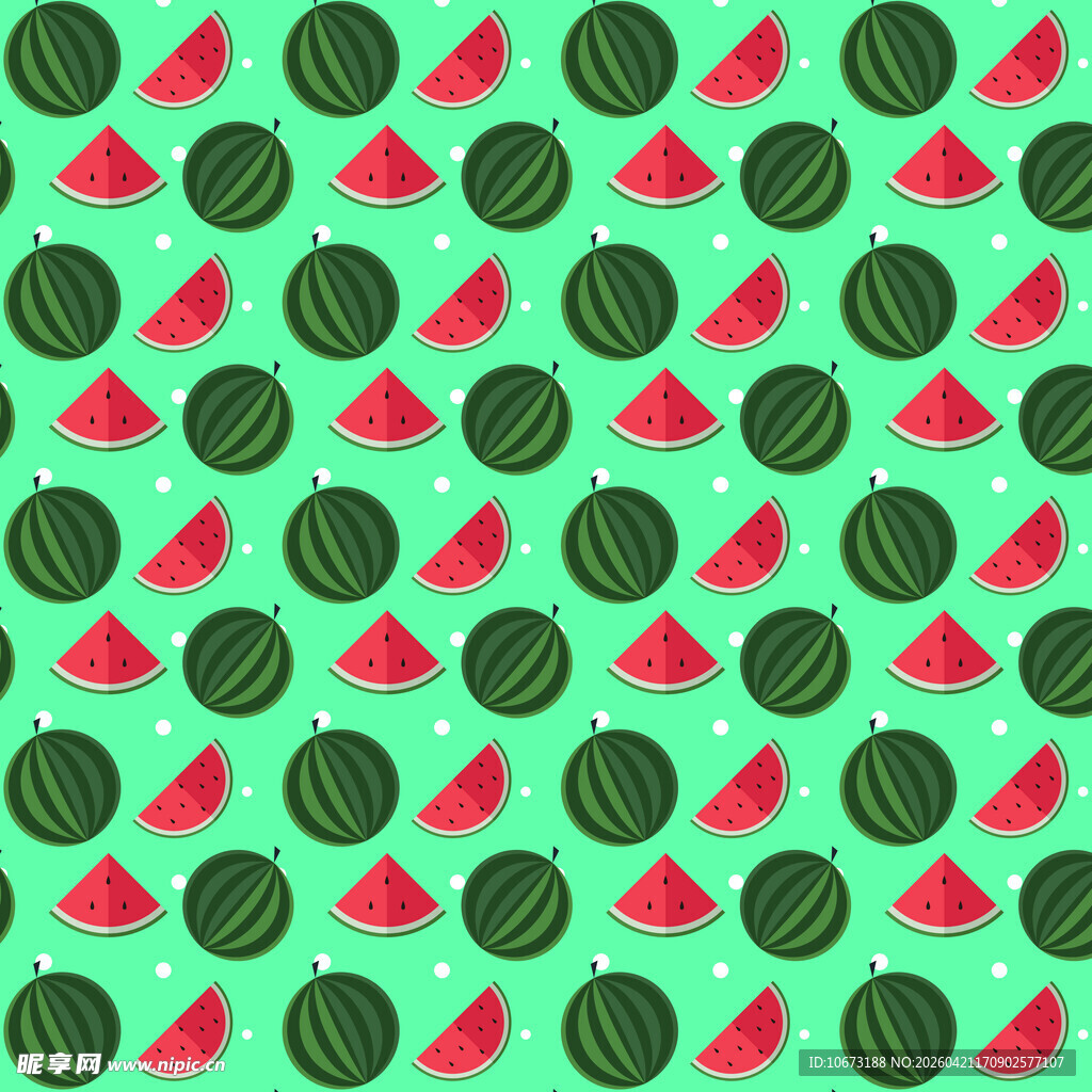清新西瓜图案背景