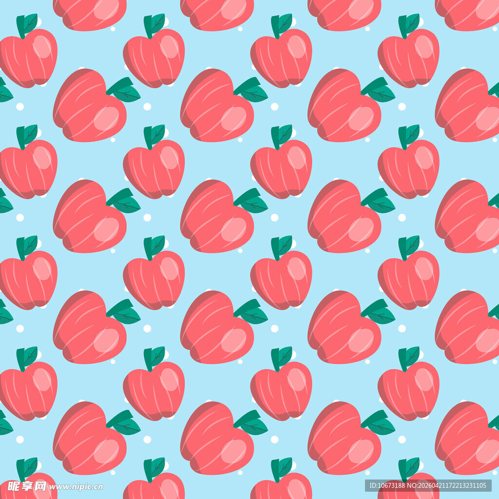 粉色苹果图案背景