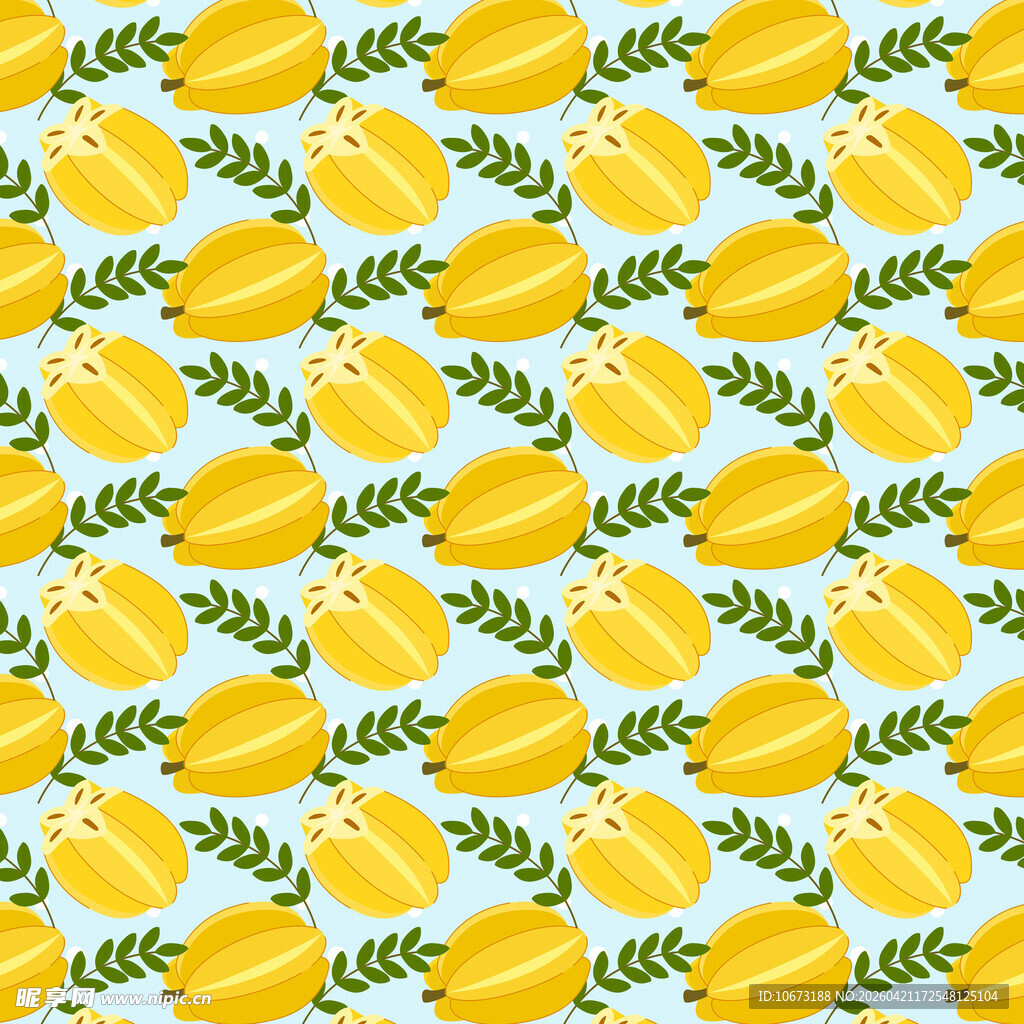 杨桃图案装饰背景