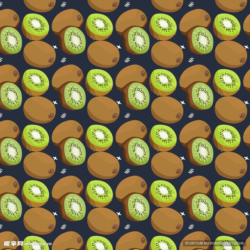 猕猴桃图案背景纹理