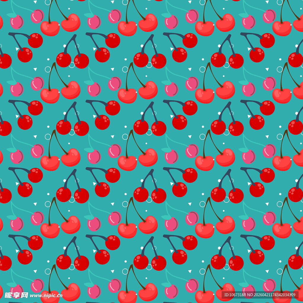 樱桃图案背景 