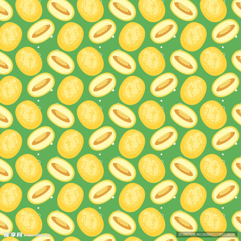 哈密瓜图案背景