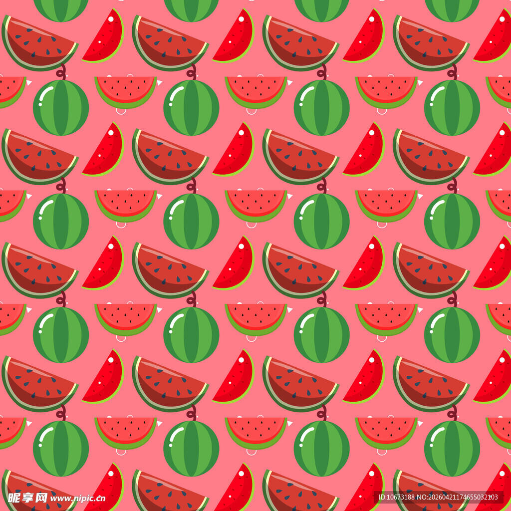 西瓜图案背景纹理