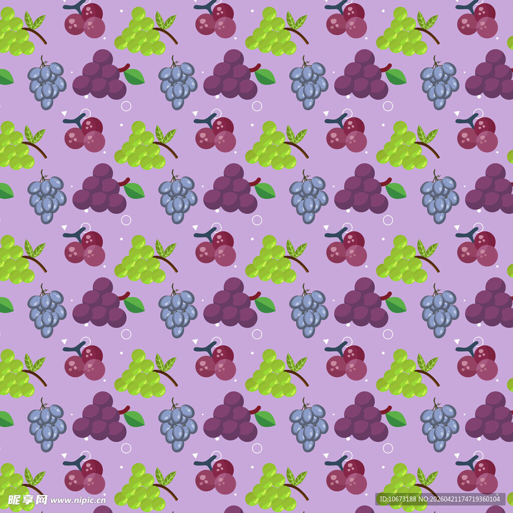 葡萄图案无缝背景图
