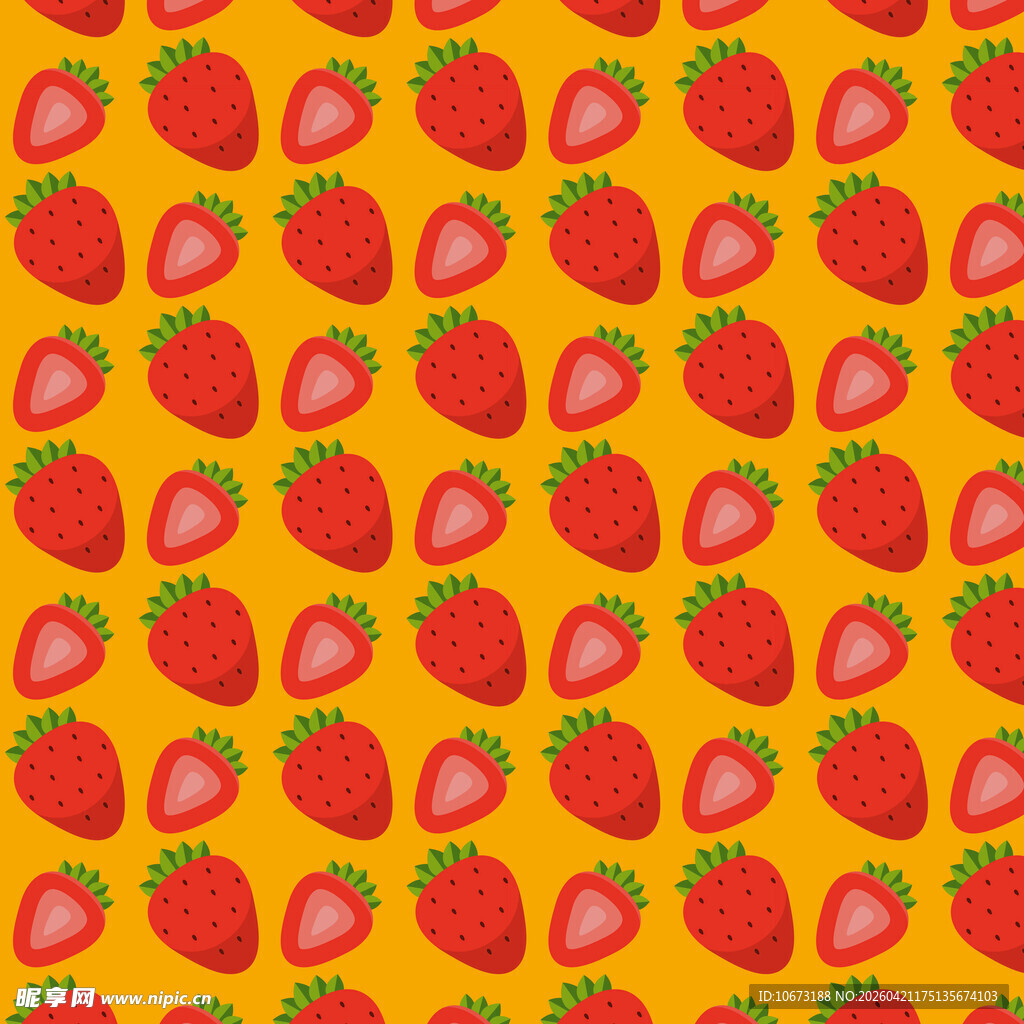草莓图案背景 