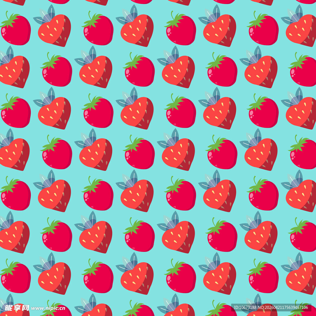 草莓图案背景图