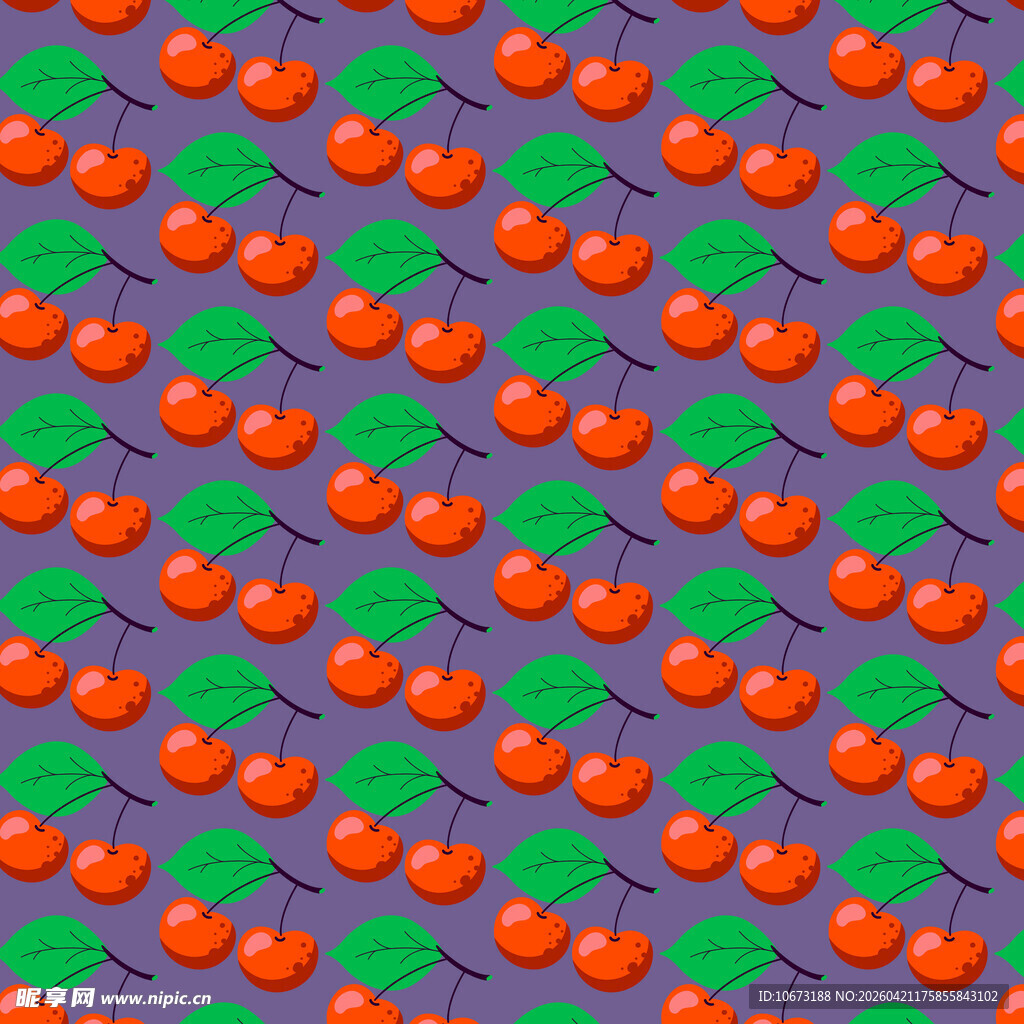 樱桃图案背景纹理